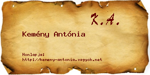 Kemény Antónia névjegykártya